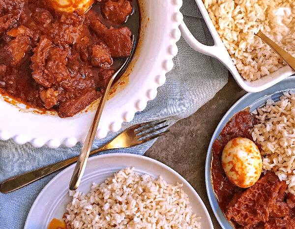 Ofada rice and Buka Sauce